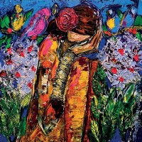 Shazly Khan, A beautiful dua, 24 x 24 Inch, Acrylic on Canvas, Figurative Paintings, AC-SZK-134